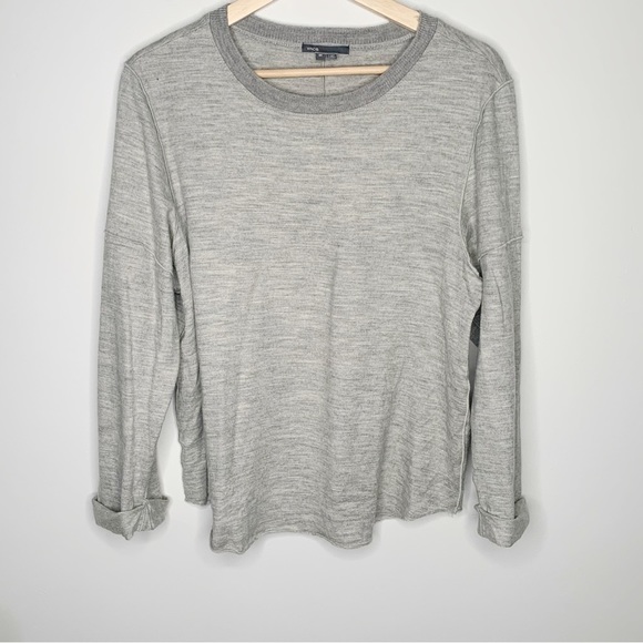 Vince Tops - Vince Women's Sweatshirt Long Sleeve Heather Gray Medium